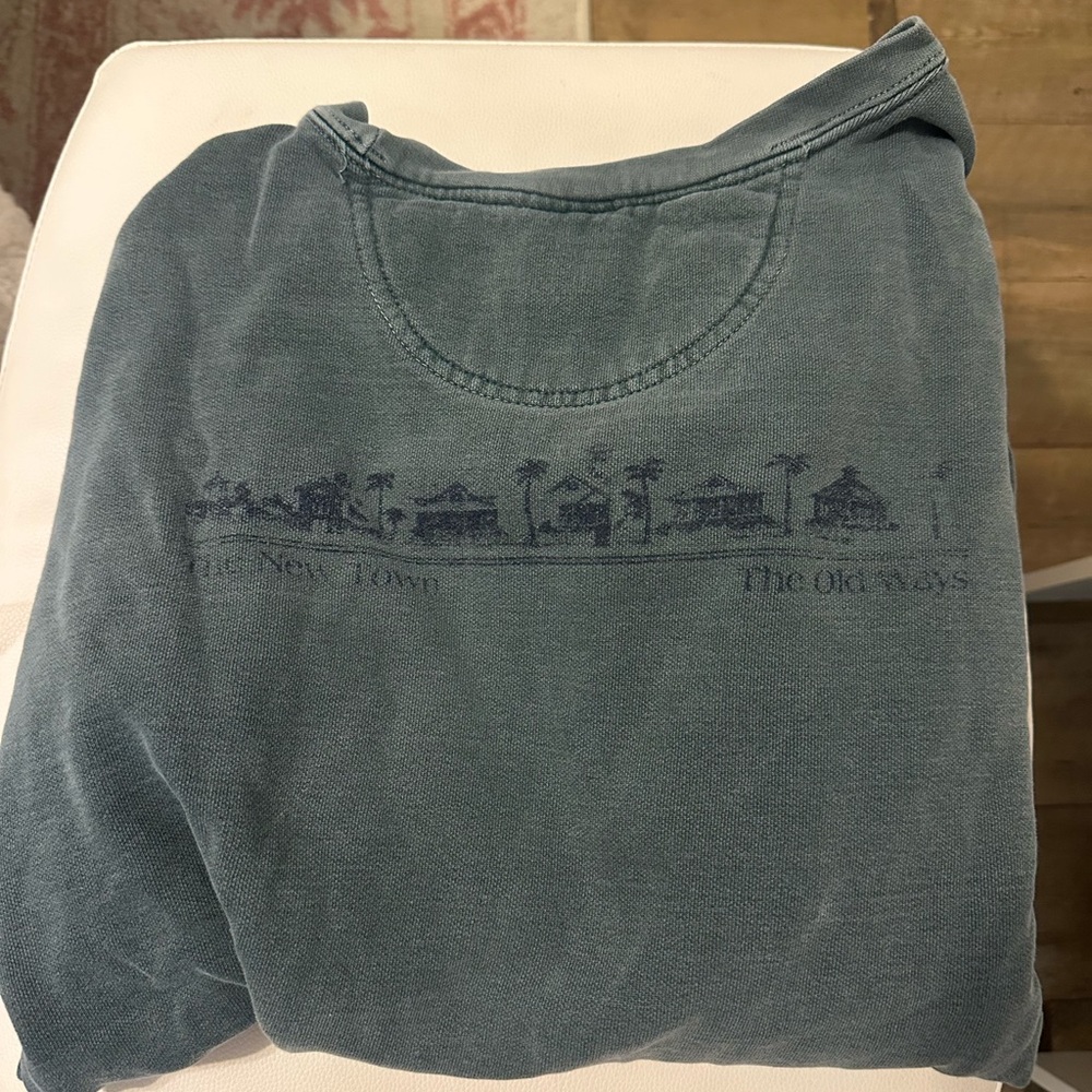 Unisex Comfort Colors Seaside Crewneck Sweatshirt in Washed Teal - Picture 3 of 6